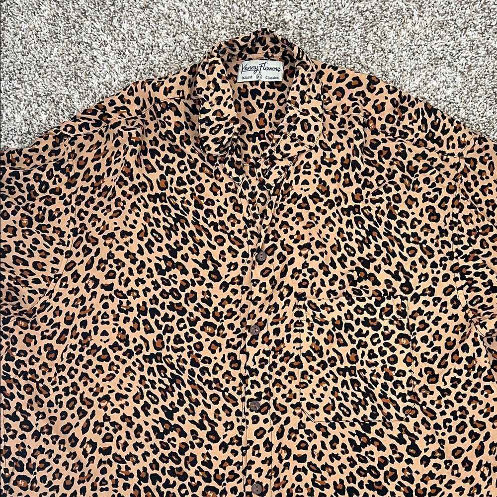 Kenny Flowers Men's Wild Leopard Button Down